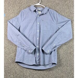Abercrombie & Fitch Button-Down Muscle Shirt Mens XL Blue Cotton Preppy 0322